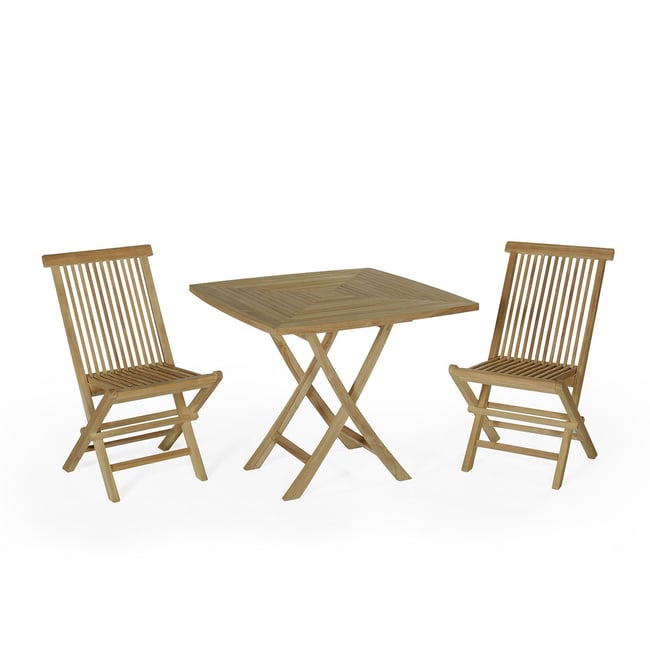 Salon de jardin en teck massif Malo, 2 places v002237 <span itemprop=