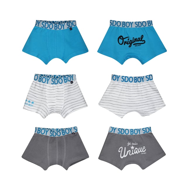 Lot de 3 boxers enfant enys bleu <span itemprop=