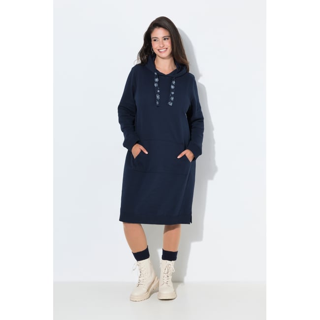 Robe en molleton marine <span itemprop=