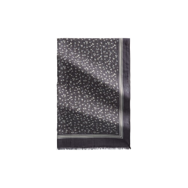 Foulard à l'imprimé allover avec TENCEL™ Lyocell gris foncé <span itemprop=