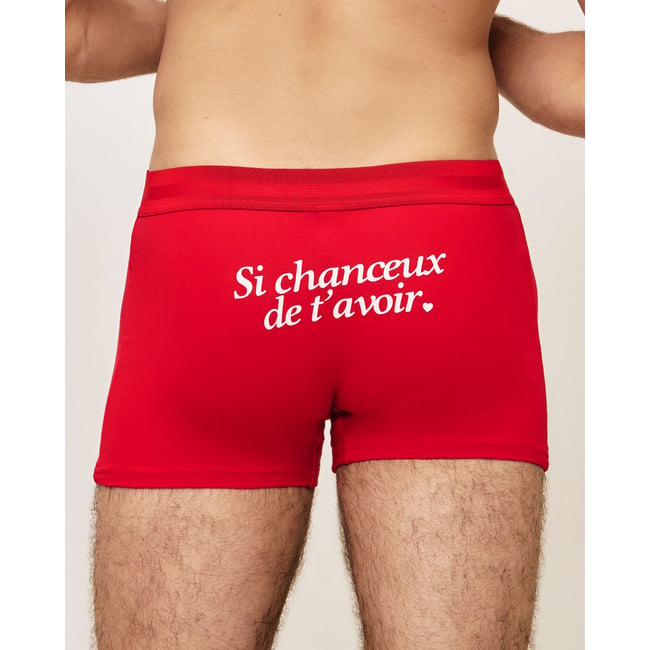 Boxer coton à message 