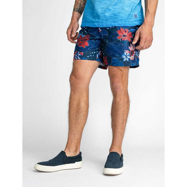 Shorts da bagno con stampa floreale blu marino PETROL INDUSTRIES