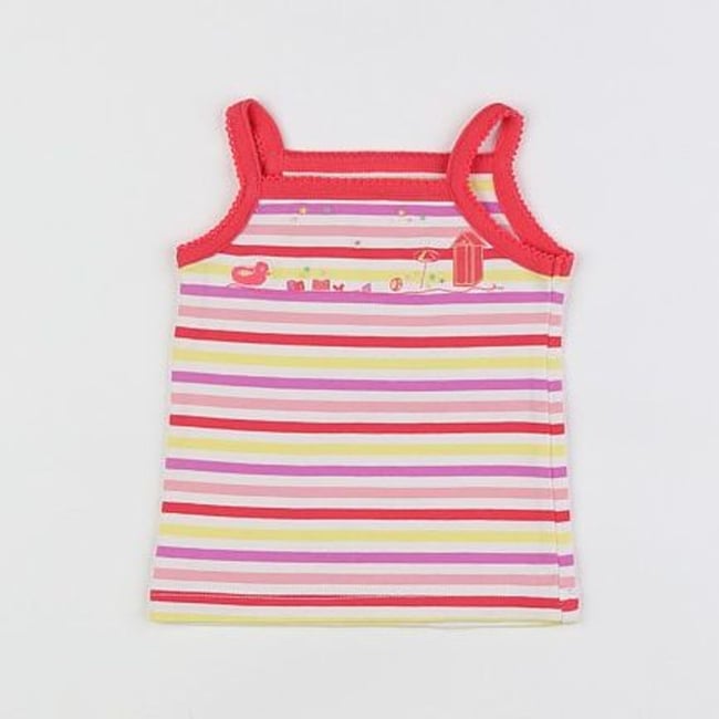 Débardeur Fille Gymboree Rose/multicolore Plaids - Taille 7, 100% Coton, Occasion Très Bon état
