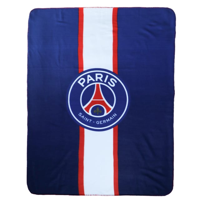 Plaid polaire imprimé, Paris Saint Germain 2023 bleu <span itemprop=