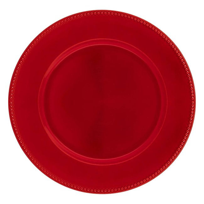 Assiette de présentation billes rouge Couleur rouge <span itemprop=