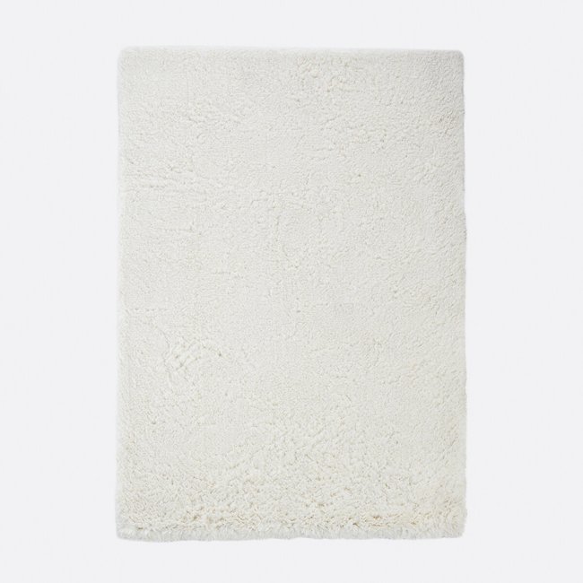 Tapis shaggy aspect laineux, Albia Couleur ecru <span itemprop=