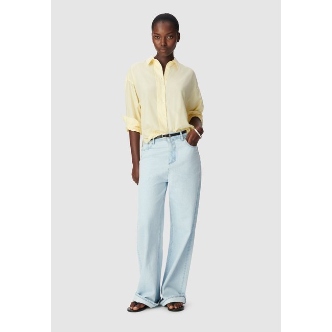 Jean large taille haute CHISA bleu ciel <span itemprop=