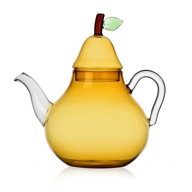 Théière verre design poire  FRUITS AND FLOWERS v002233 <span itemprop=
