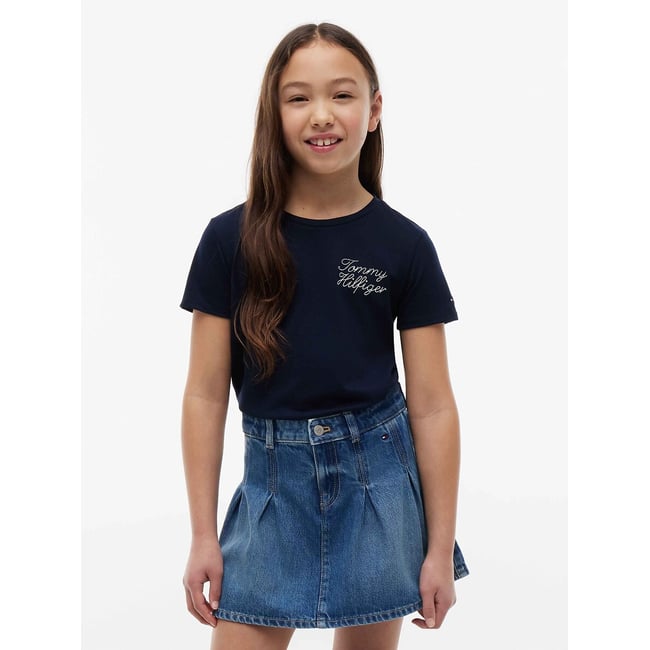 T-shirt manches courtes bleu marine <span itemprop=