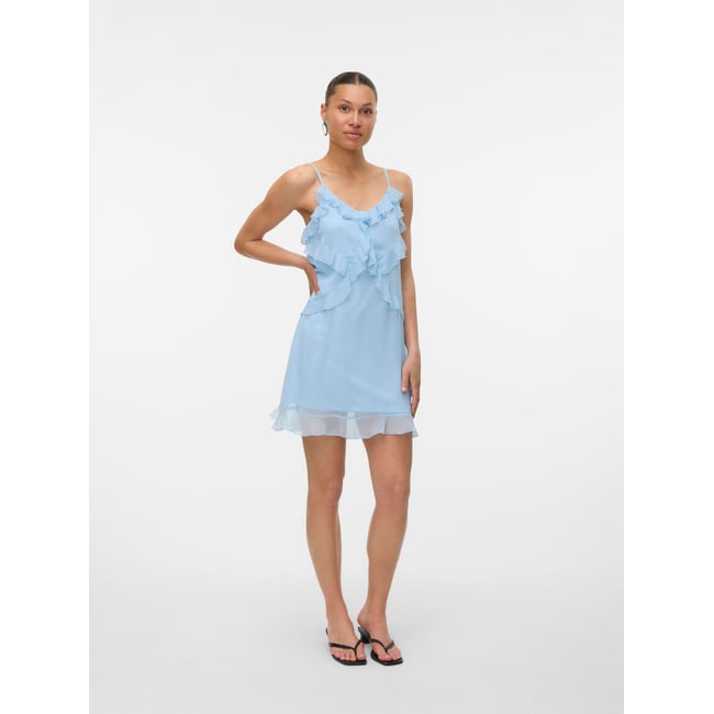 Robe chambray blue <span itemprop=
