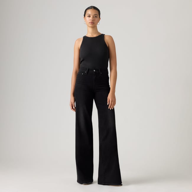 Jean 728 taille haute Wide Leg noir - worn midnight <span itemprop=
