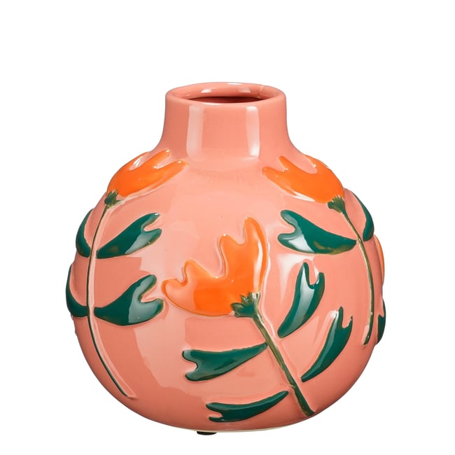 Vase fleuri AVA Couleur rose <span itemprop=