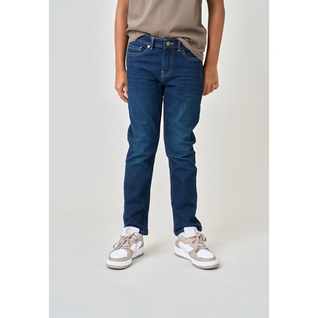 Jean straight garçon bleu délavé SKYE bleu moyen délavé <span itemprop=