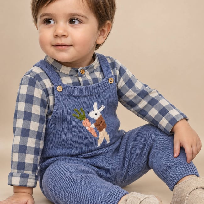 Salopette longue tricot orageux <span itemprop=