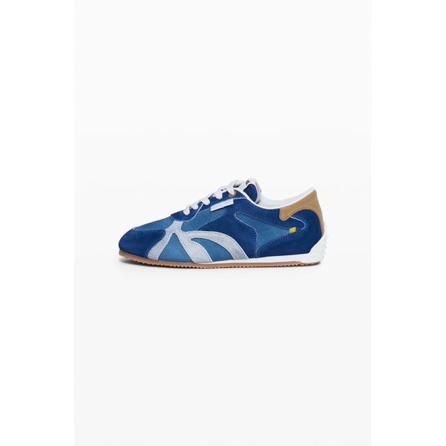 Basket en cuir rétro vert <span itemprop=