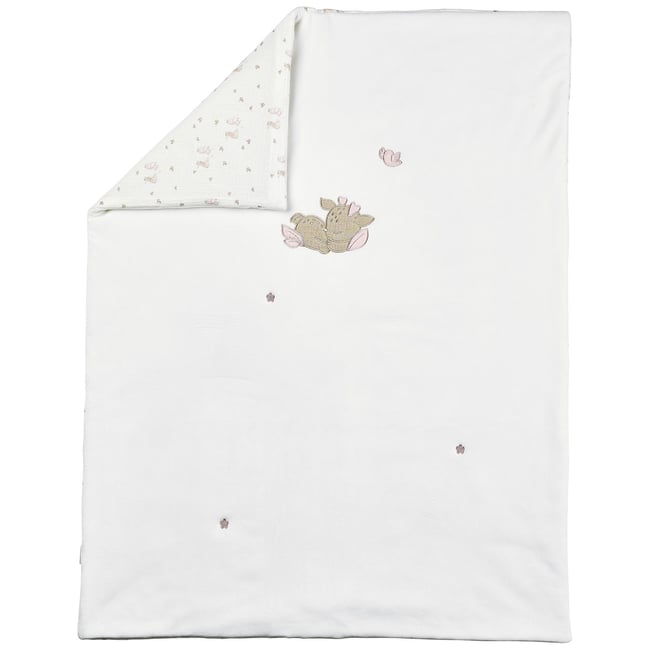 Couverture blanc, beige, rose <span itemprop=