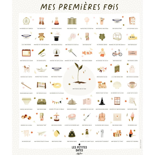 Affiche Mes Premières Fois Couleur beige, vert <span itemprop=