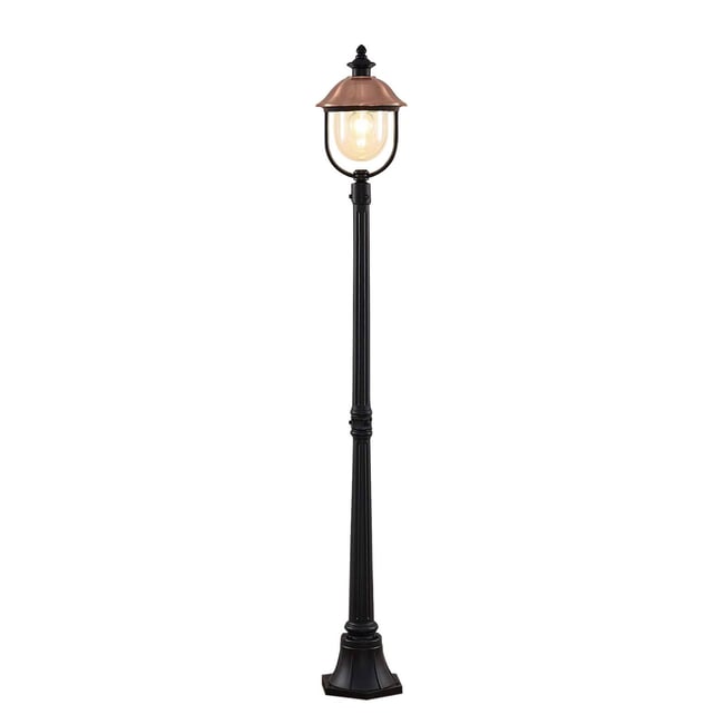 Lampadaire extérieur en aluminium vintage Couleur noir, cuivre <span itemprop=