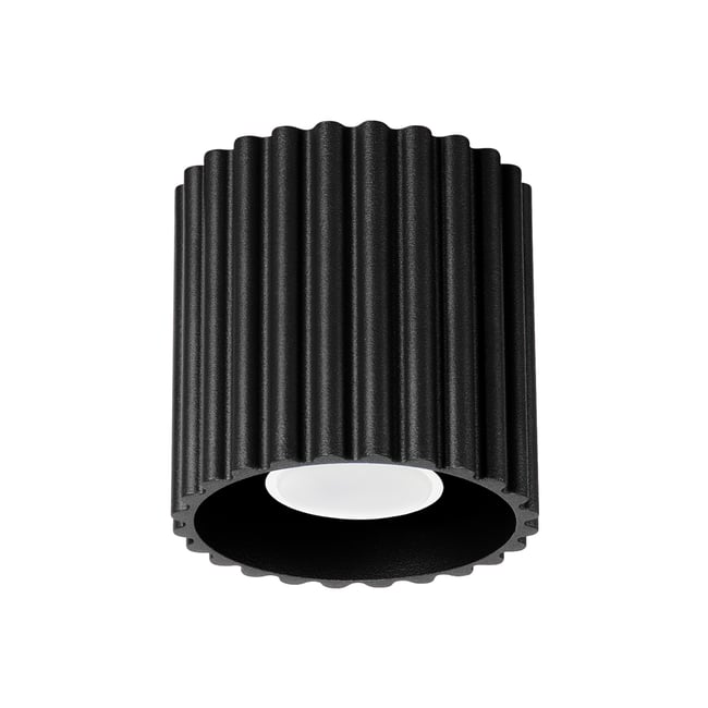 Plafonnier Aluminium Noir GU10 1 Aura Couleur noir <span itemprop=