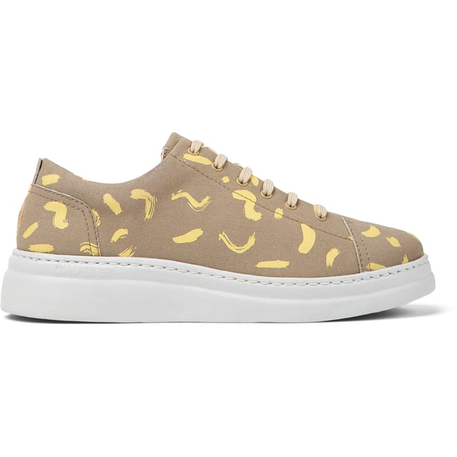 Baskets Runner Up cuir beige <span itemprop=
