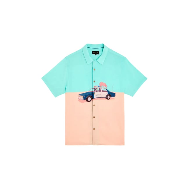 CHEMISE HAWAÏENNE POLICE multicolore <span itemprop=