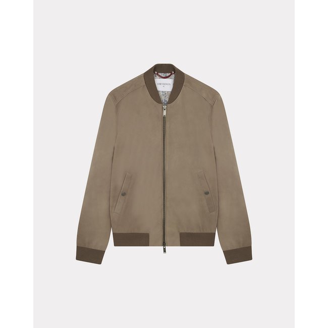 Blouson teddy en cuir TEDDY APOCALYPSE beige <span itemprop=