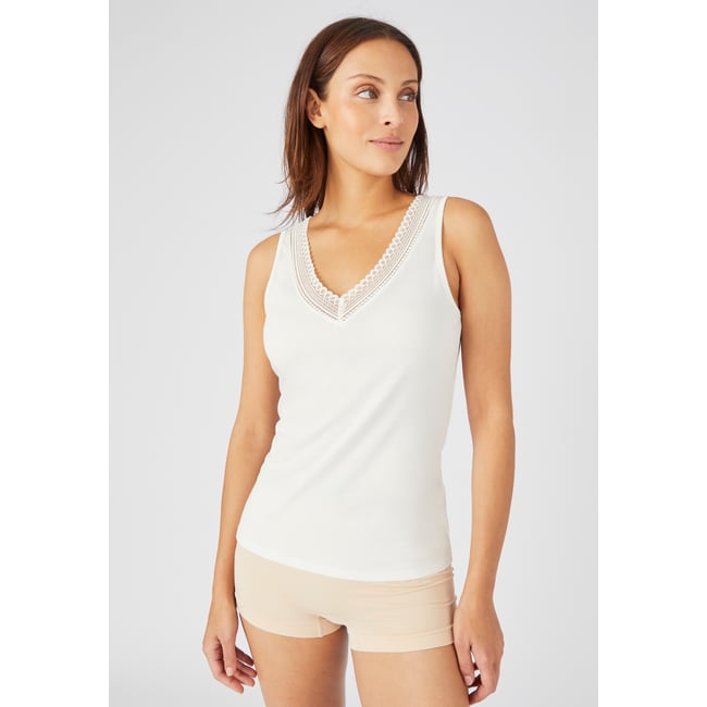 Débardeur Climatyl col V dentelle - DAMART