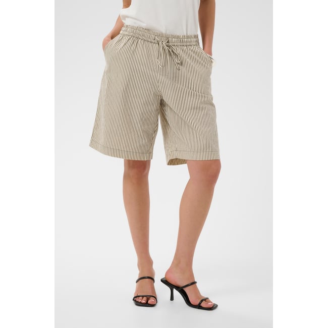 Shorts casual beige brindle/turtledove stripe <span itemprop=
