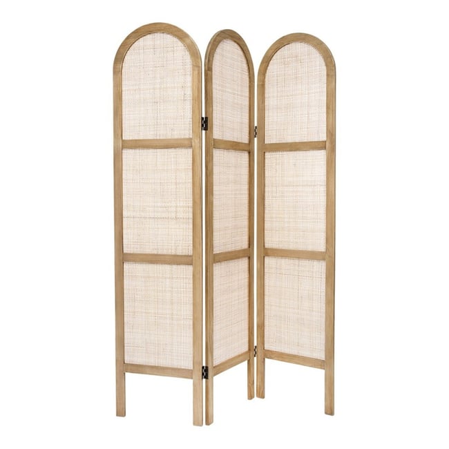 Paravent cannage Couleur beige <span itemprop=