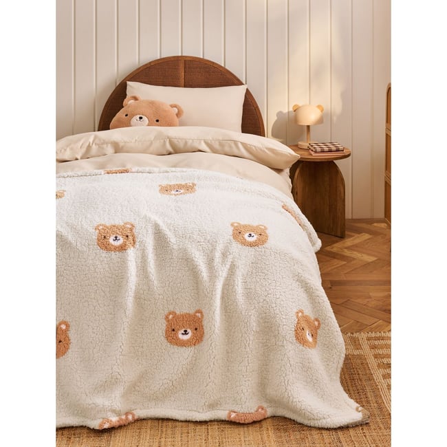Couverture en polaire ours <span itemprop=