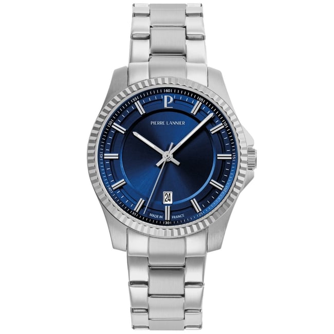 Montre Analogique  METROPOLITAIN argenté bleu foncé argenté <span itemprop=
