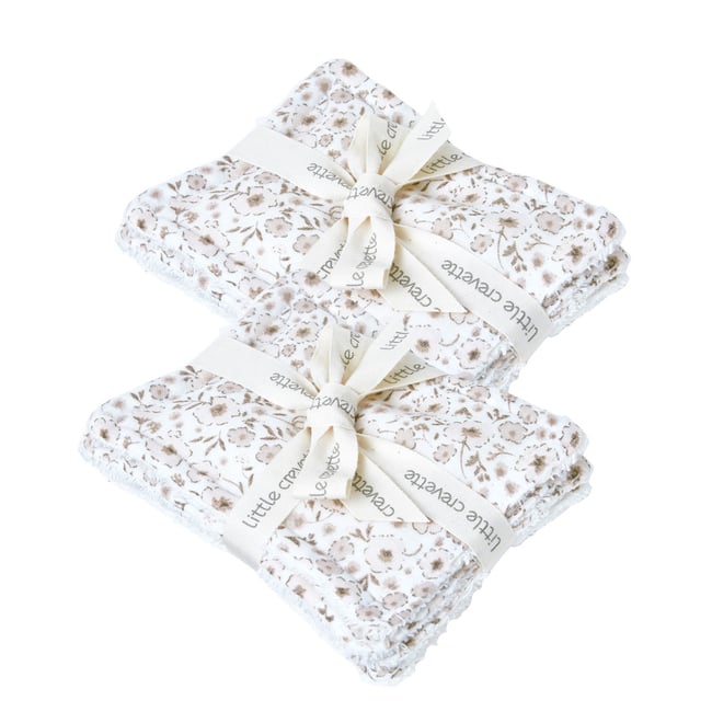 Lot de 12 lingettes lavables coton bio LILLY beige <span itemprop=