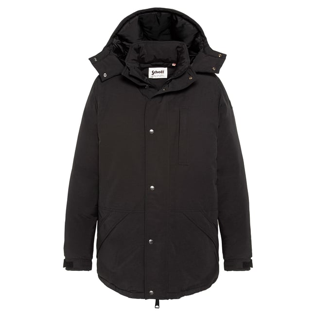 Doudoune à capuche noir <span itemprop=