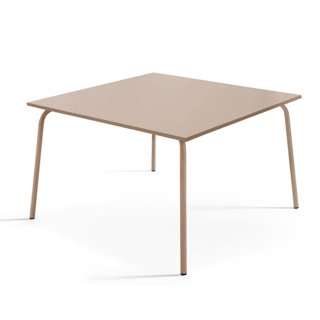 Table de jardin carrée en métal 8 places 120cm PALAVAS - OVIALA