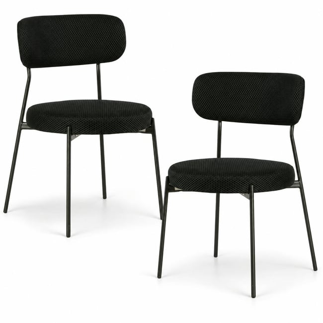 Chaise minimaliste tissu résille (lot de 2) IENA - PIER IMPORT