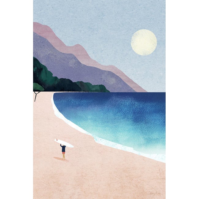 Tableau surf à la plage rideuse - HEXOA