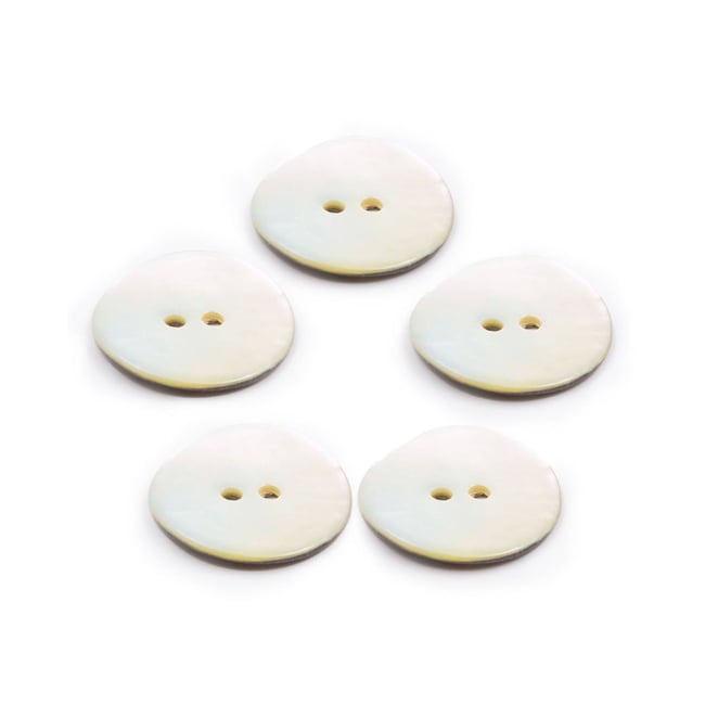 Lot De 16 Boutons En Nacre Véritable, Style Vintage - 20 Mm, Gris Clair