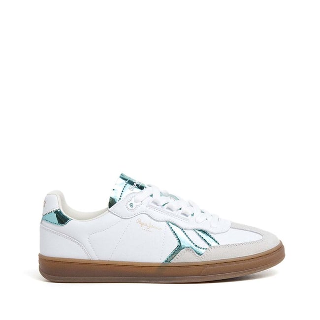 Sneakers En Cuir Avec Détails En Daim - Ball blanc <span itemprop=