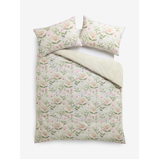 Housse de couette et taie d'oreiller à damier multi-couleurs <span itemprop=