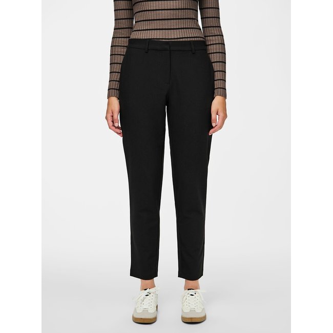 Pantaloni affusolati, vita standard nero PIECES