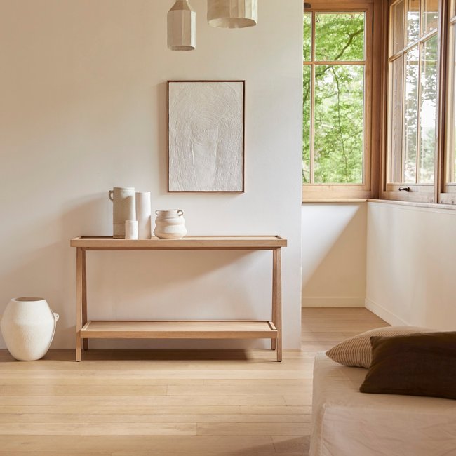 Console en chêne massif POLA Couleur naturel <span itemprop=