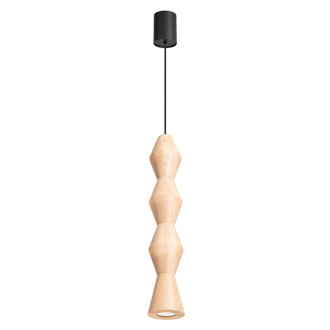 Suspension Bois Naturel GU10 1 Kubbe Couleur naturel <span itemprop=