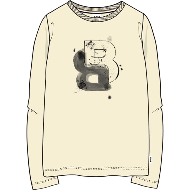Tee-shirt manches longues vanille <span itemprop=
