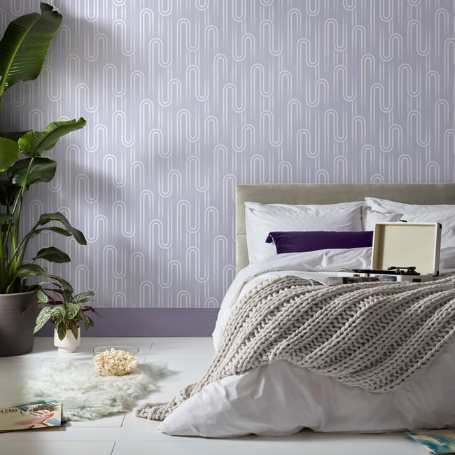 Papier peint Envy Ups & Downs Lavender Couleur violet <span itemprop=