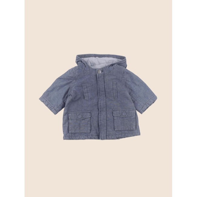 Parka - Etat satisfaisant bleu <span itemprop=