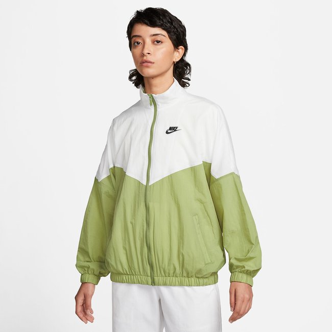 Veste Windrunner Essential style rétro kaki/blanc <span itemprop=