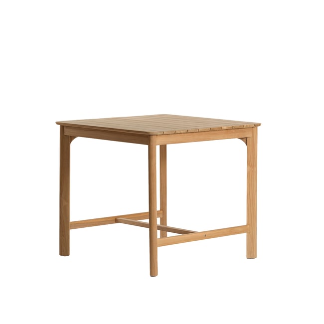 Table haute de jardin en teck 4 pers.  PIANA naturel <span itemprop=