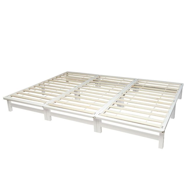 Lit familial palette 270x200 cm en bois massif Blanc Couleur blanc <span itemprop=