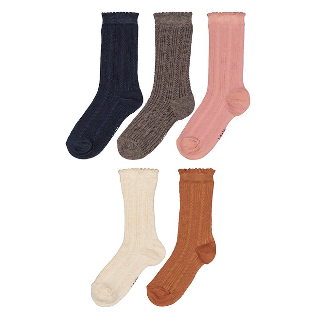 Confezione da 5 paia di calze, maglia fantasia multicolore LA REDOUTE COLLECTIONS
