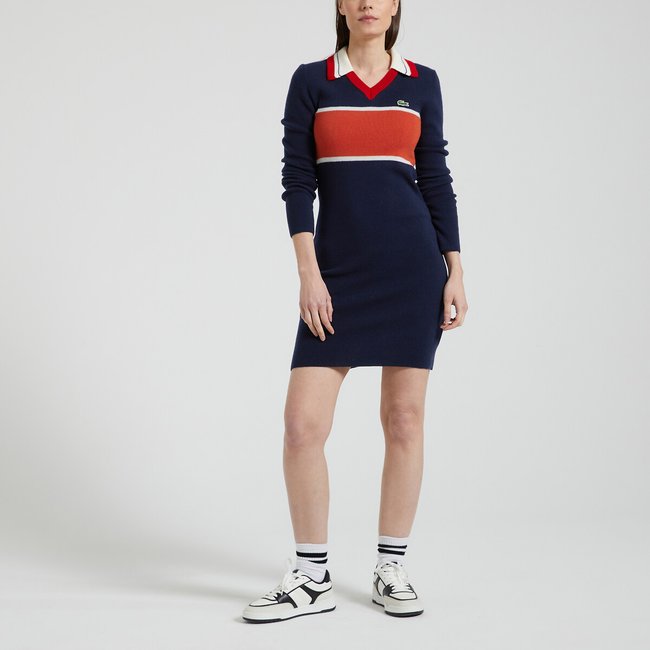 Robe lacoste bleu blanc rouge top
